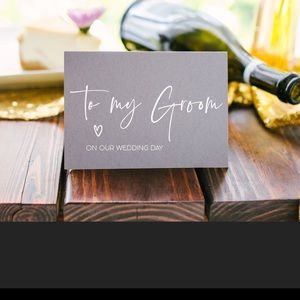 To my groom & To my bride wedding day cards